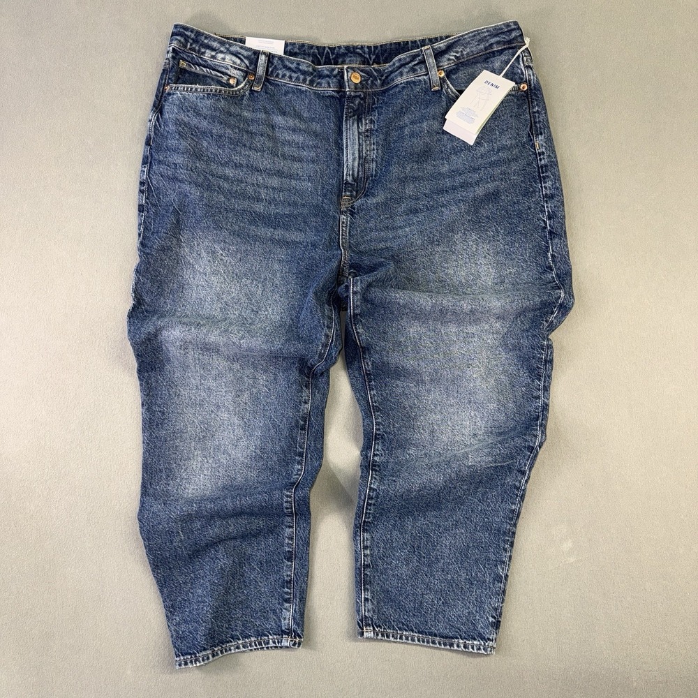 Women's H&M &Denim Curvy Fit Mom Jeans Ultra High Waist Ankle Jeans Size 20โ